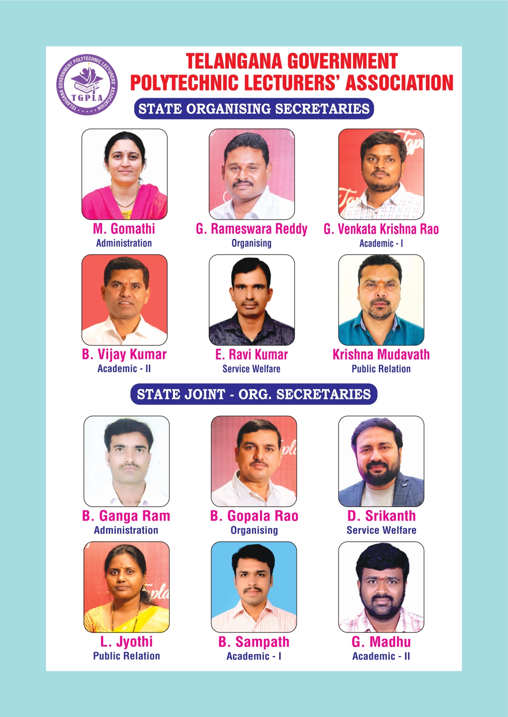 State Organizing & Joint Organizing Secretaries