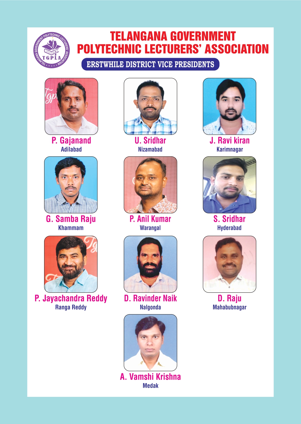 Erstwhile District Vice Presidents